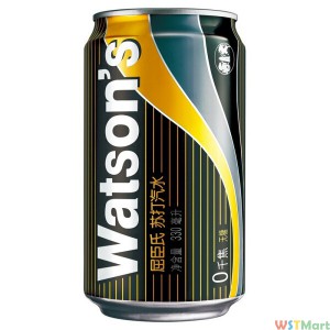 屈臣氏（Watsons）苏打汽水330ml*24罐 整箱装 苏打水汽水饮料